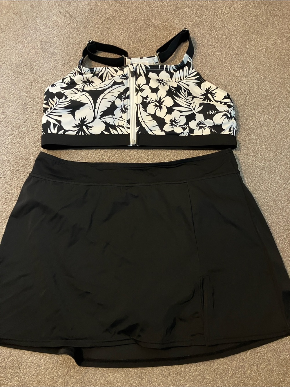 Lands' End Two piece swim top and skort bottom